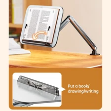 Desktop Book Stand For Reading With Cantilever Arm 360° Rotating And NQUM