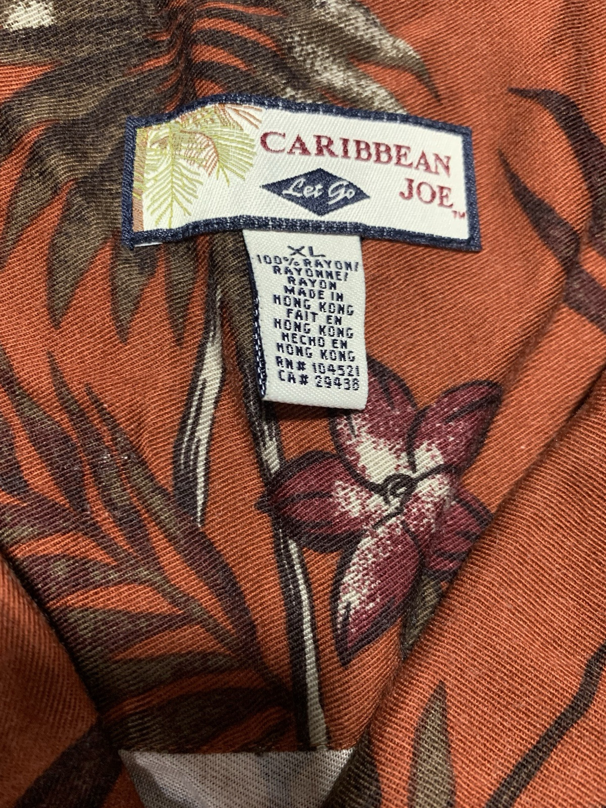 Caribbean Joe  XL rayon Hawaiian shirt image 2