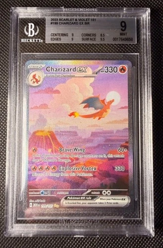 Pokemon Charizard Ex 199 /165 SIR Scarlet Violet 151 BGS 9 TCG 2023