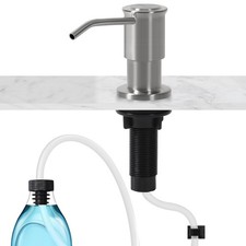 Soap Dispenser for Kitchen Sink, Brushed Nickel Built in Soap Dispensers, Sta...