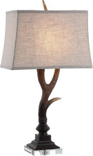 Rustic Antler 29.5" LED Table Lamp for Bedroom, Living Room, Office - Brown