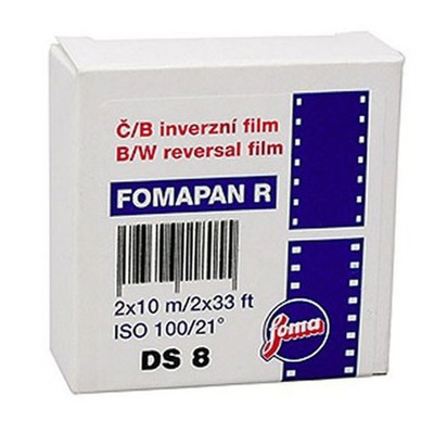 Foma Fomapan R100 Double Super 8 (DS 8) Black and White Reversal Film, 10m / 32.