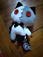 Fukuya Patch Patch Friends Cat Black & White Plush - 9" - Patchwork