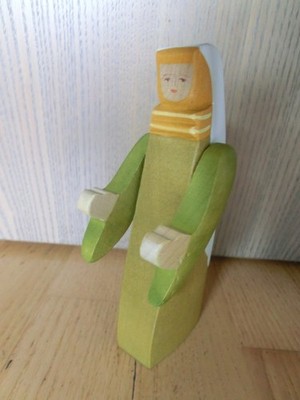 KINDERKRAM Ostheimer Figur Noahs Frau biblische Figur bewegliche Arme Rarität