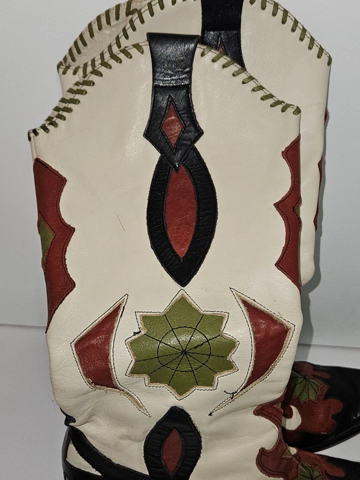 BCBGirls размер 8,5 многоцветный полный кожаные ковбойские сапоги - Изображение 2 из 4