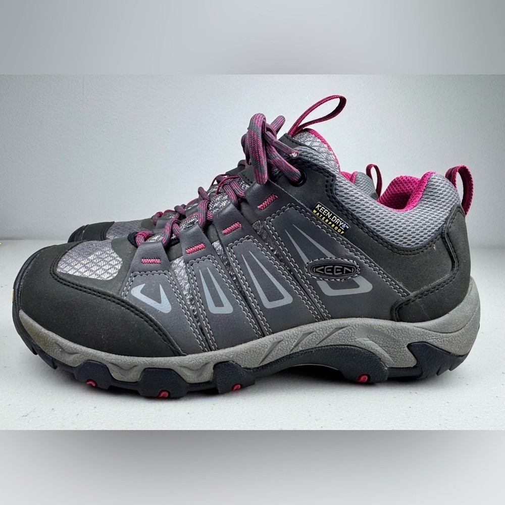 Keen Oakridge scarpa da trekking impermeabile rosa e grigio donna 10