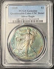 2019 PCGS Genuine - UNC Detail - Questionable Color-Toned American Silver Eagle