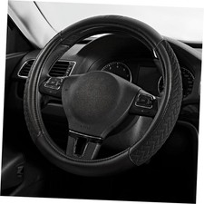Steering Wheel Cover,Max Cushioning Leather Steering Wheel Cover Black