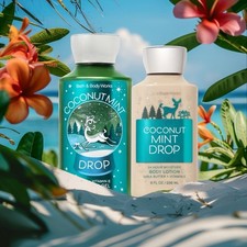 Bath & Body Works Coconut Mint Drop Body Lotion + Shower Gel Duo Set