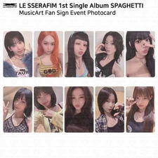 LE SSERAFIM 1st Single Album SPAGHETTI MusicArt Fan Sign Event Photocard KPOP