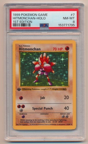 Hitmonchan (1st Edition) graded PSA 8 for sale on eBay