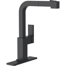 Matte Black Kitchen Faucet Modern Kitchen Faucet With Pull Out Sprayer Square Fa