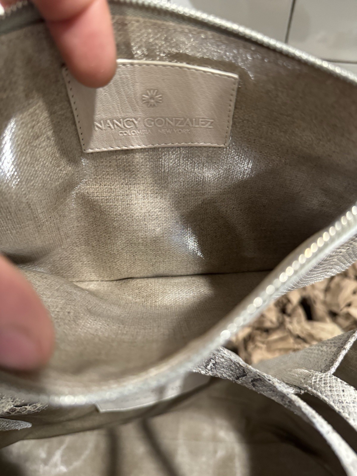 NANCY GONZALEZ Erica Gray Python & Crocodile Larg… - image 12
