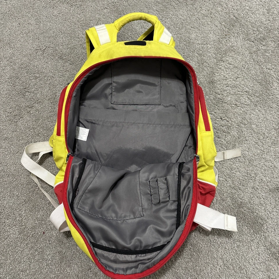 Mochila Oakley Y2K viagem escola caminhada amarela e vermelha - Imagem 3 de 4