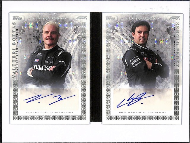 2026 Topps F1 Eccellenza Sergio Perez Valtteri Bottas La Squadra Auto Black #/10