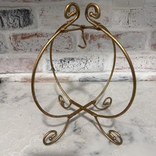 Gold Ornament Holder Display Stand Metal Brass Decorative Tabletop Hanger Folds