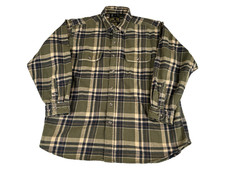 Vintage Field Stream Men s Size XL Heavy Cotton Flannel Plaid Lumberjack