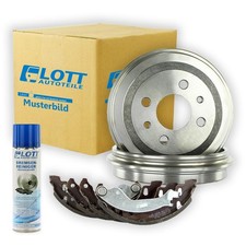 Bremstrommeln + Bremsbacken + BREMSHEBEL Opel + Bremsenreiniger