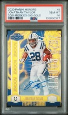 Jonathan Taylor 2020 Panini Honors 2004 Rookies Signature Gold 5/5 PSA 10 Pop 1