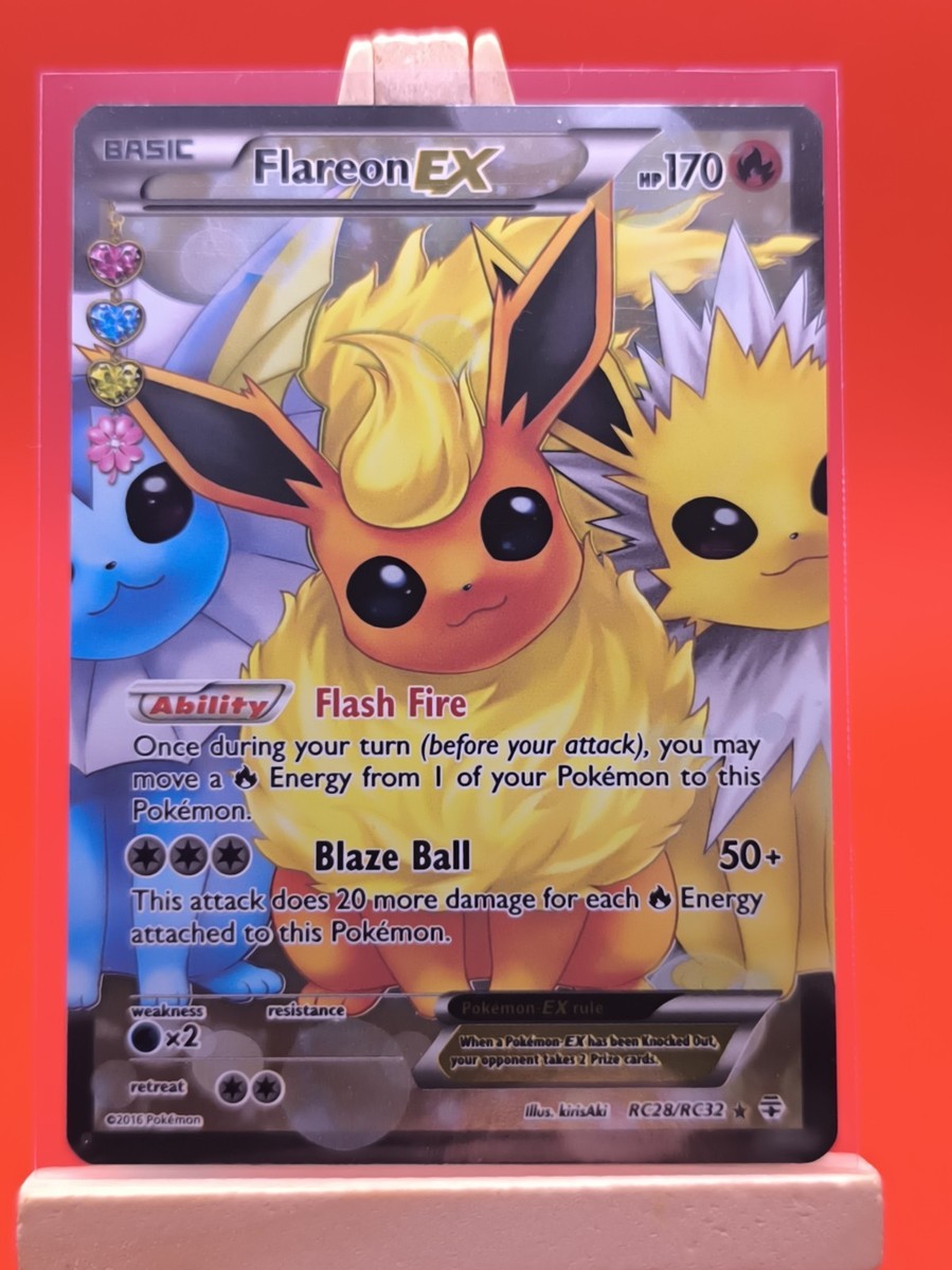 【PSA8】ブースターEX Flareon EX RC28/RC32海外版 Flareon EX RC28/RC32 Generations Ultra Rare Full Art Holo Pokemon