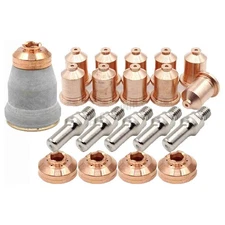 IPT-60 PT-60 Plasma Torch Electrode Contact Tip Retaining Cap Drag Shield 21pcs