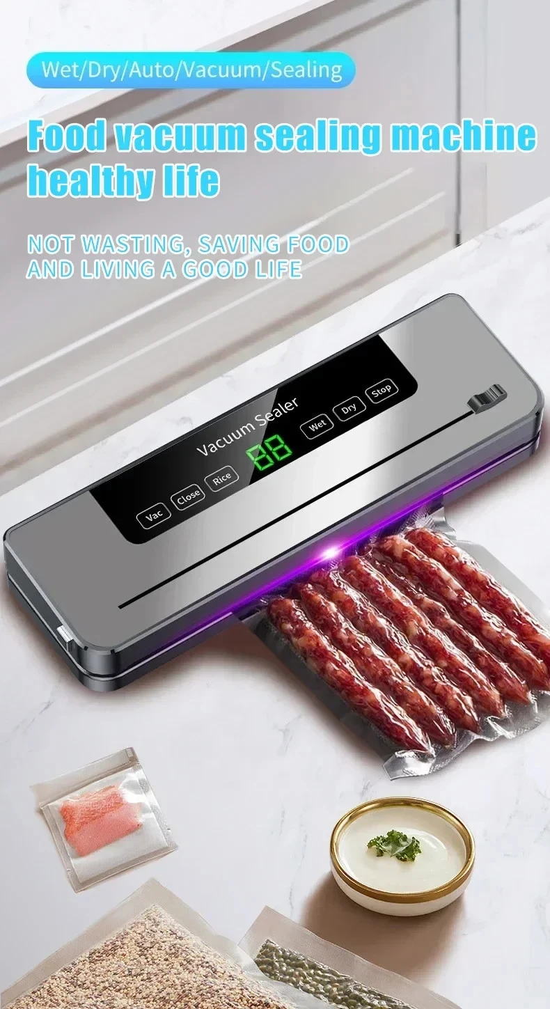 Electric Vacuum Sealer Food Storage Seal Touch Button Dry/Wet Built-in Cutter
Opens in a new window