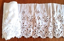 Embroidery -100 cm embroidered linen, width 19 cm