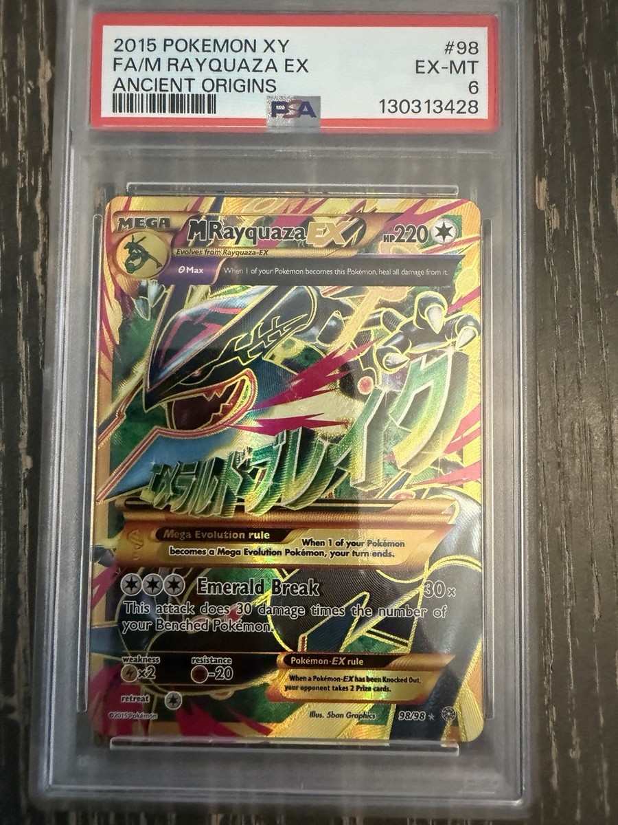 M Rayquaza EX (Shiny Full Art) 98/98 XY - Ancient Origins Holo for