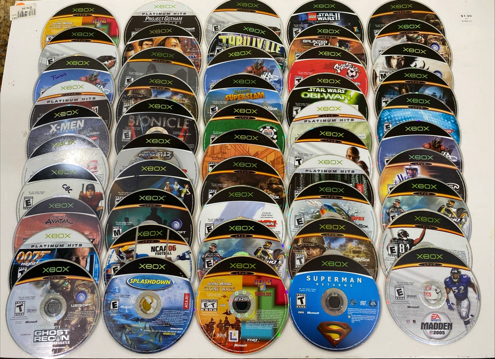 Lot of 50 Original Xbox Games - Disc Only - Free Shipping Lot B | eBay