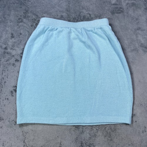 Vintage St John Collection Size 4 Santana Knit Pull On Pencil Work Skirt Blue US