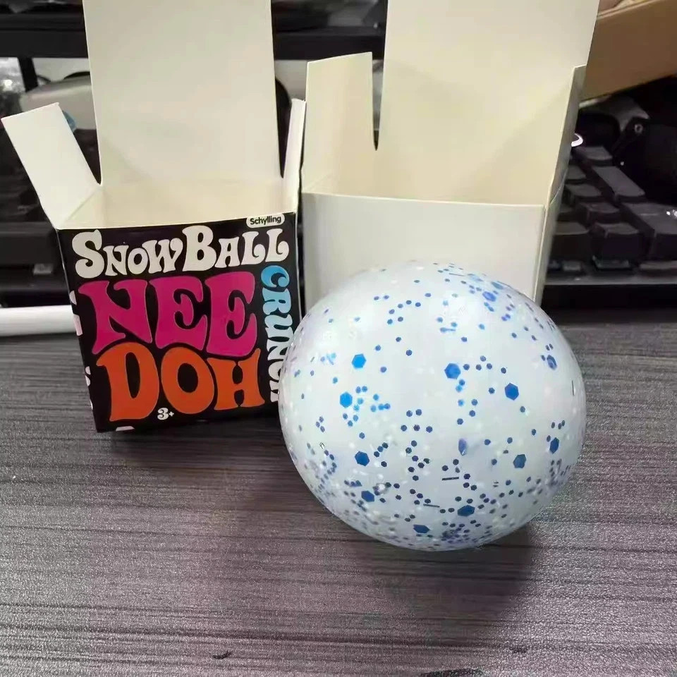 ULTRA & SUPER RARE NeeDoh Snowball Crunch Stress Snow Ball Squish