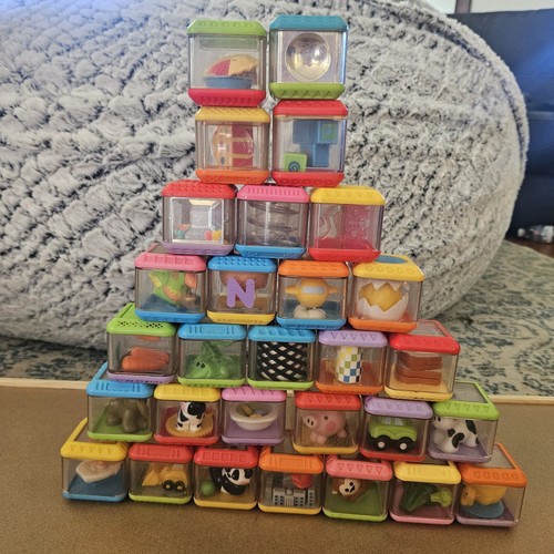 29 x Fisher Price Sensory Peek A Boo Blocks Bundle Lot