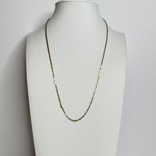 925 Sterling Silver Gold Plated Paperclip Cha...