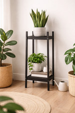 2 Tier Wooden Plant Pot Stand Indoor Garden Flower Planter Display Shelf Rack