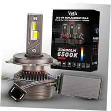 Veth H101 PRO H4 Light Replacement Bulb, 130W 30000 Lumens, 6500K Cool White,