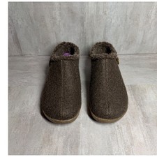Earth Origins Janae Brown Faux Fur Lined Slip On Clog Mules Womens 6.5M