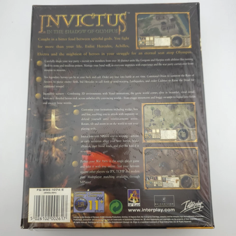 Invictus: In the Shadow of Olympus, 2000, Big Box, New & Sealed - Image 3 of 4