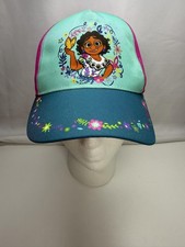 Disney Encanto Mirabel Hat Cap Strap Back Kids One Size Aqua Pink Floral Movie