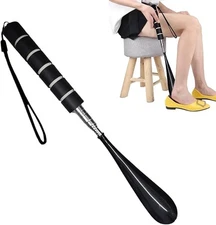 Shoe Horn Extra Long Handle Stainless Steel 28" Handled Metal Shoehorn Horns****