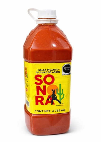SALSA PICANTE SONORA CHILE DE ÁRBOL SALSA PICANTE SALSA MEXICANA (3 litros JUMBO) 