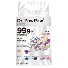 Dr. PawPaw Tofu Cat Litter, Jasmine Scent, Clumping, 6 lb, Dust-Free