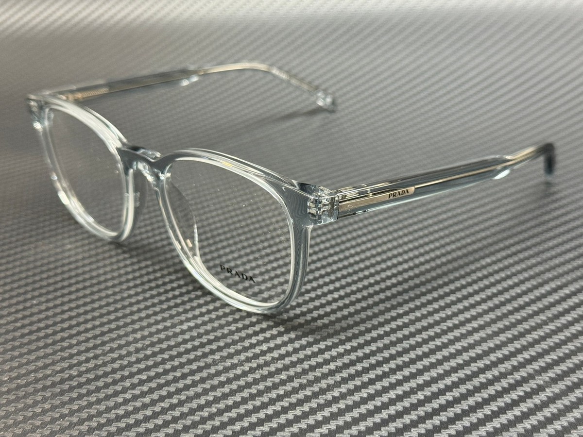 PRADA PR A15V 19T1O1 Transparent Azure Men's 52 mm Eyeglasses | eBay