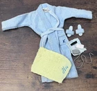 Vintage KEN Barbie Bath Set Robe Slippers Razor Comb Towel Soap Cloth Terry Togs