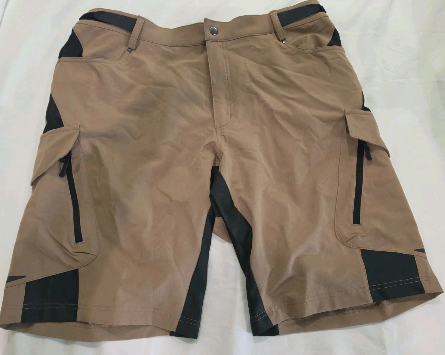 Palmyth Men’s Fishing Cargo Shorts 3XL Khaki Quick Dry Utility Outdoor 10.5