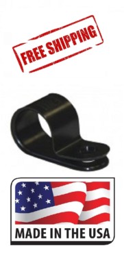 (50) 1/4 INCH CABLE CLAMP NYLON BLACK UV RESISTANT HOSE WIRE ELECTRICAL 1/4''