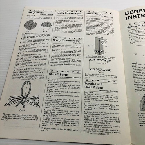 Bonnie Wee Scotties 15 Page Scottie Doll Patterns Crossstitch Craftways 1985 Vtg - Picture 8 of 9