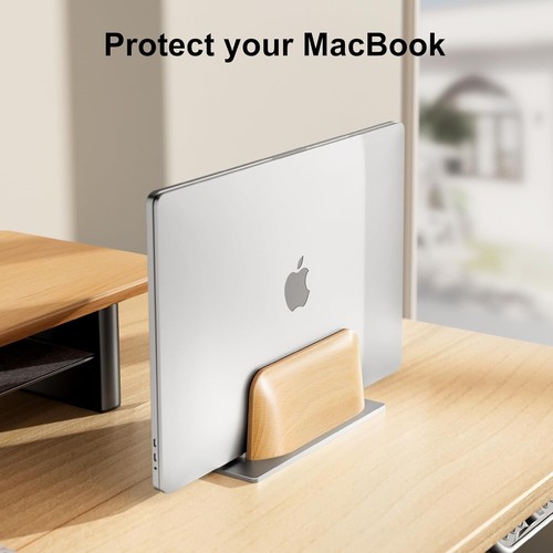 Double fixed bracket portable vertical Laptop Holder stand - Afbeelding 7 van 16