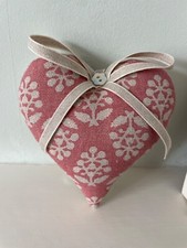 Susie Watson Padded Heart Door Hanger Rose Sprig Cotton Fabric