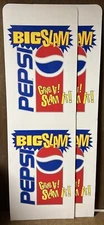 Pair of Vintage Pepsi Big Grab Slam It Store Sales Rack Sign Advertisement 60x19