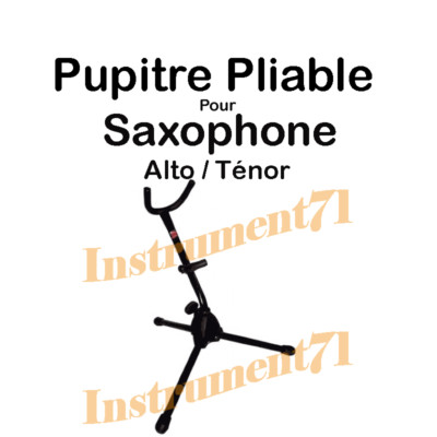 Support Pliable Pour Saxophone Ténor Soulong - Métal Noir Poli, Neuf, Emballage D'origine, Stable Et Durable